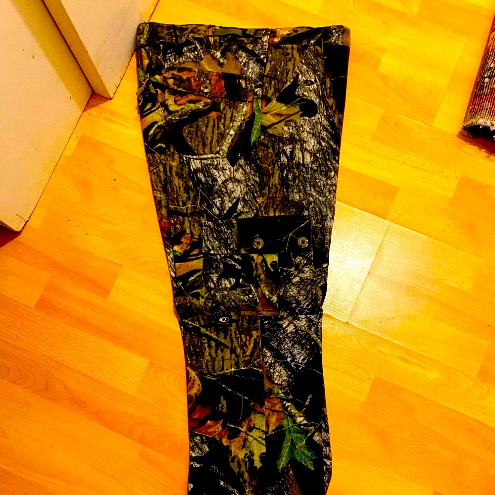 Mossy Oak Baggy Camo Cargo Pants Real Tree Camouflage Mens woodman sz medium